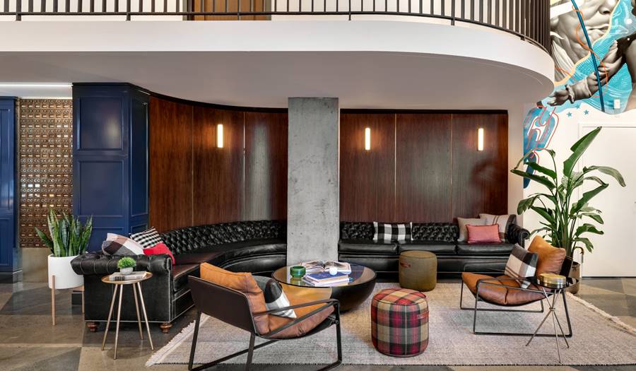 Lounge Space in Lobby of The Revolution Hotel